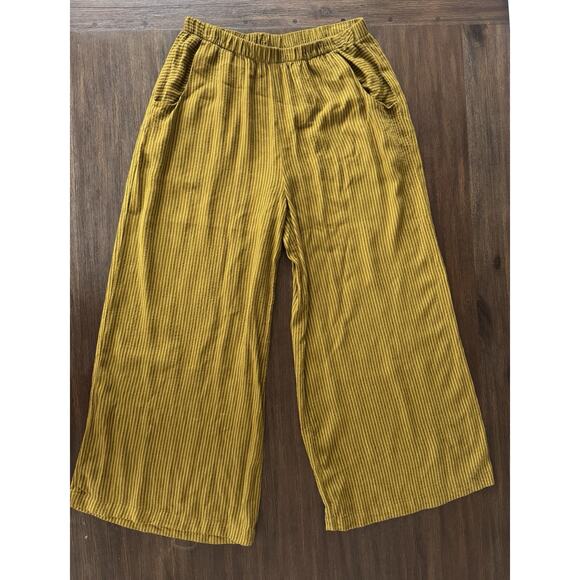 Lisa Bayne Pants Striped Parker 25” Wide Leg Usa Made Artful Home S - Picture 4 of 10